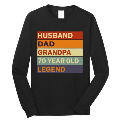 Vintage 70th Birthday Saying For 70 Year Old Dad And Grandpa Long Sleeve Shirt