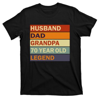 Vintage 70th Birthday Saying For 70 Year Old Dad And Grandpa T-Shirt