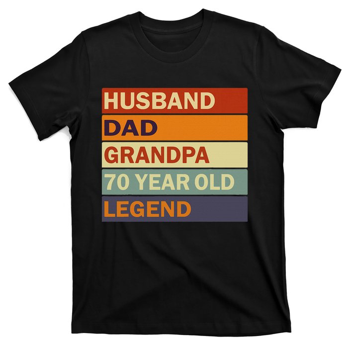 Vintage 70th Birthday Saying For 70 Year Old Dad And Grandpa T-Shirt