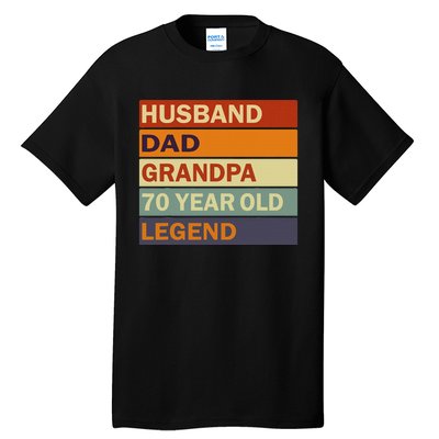 Vintage 70th Birthday Saying For 70 Year Old Dad And Grandpa Tall T-Shirt