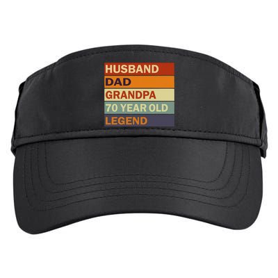 Vintage 70th Birthday Saying For 70 Year Old Dad And Grandpa Adult Drive Performance Visor