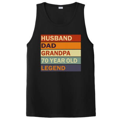 Vintage 70th Birthday Saying For 70 Year Old Dad And Grandpa PosiCharge Competitor Tank