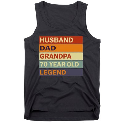 Vintage 70th Birthday Saying For 70 Year Old Dad And Grandpa Tank Top