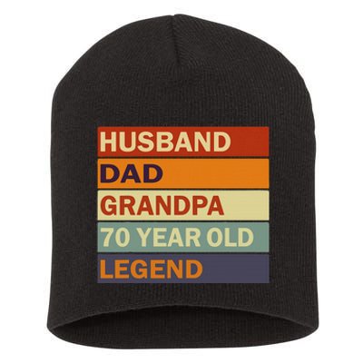 Vintage 70th Birthday Saying For 70 Year Old Dad And Grandpa Short Acrylic Beanie