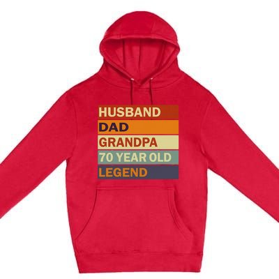 Vintage 70th Birthday Saying For 70 Year Old Dad And Grandpa Premium Pullover Hoodie