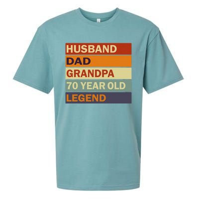 Vintage 70th Birthday Saying For 70 Year Old Dad And Grandpa Sueded Cloud Jersey T-Shirt