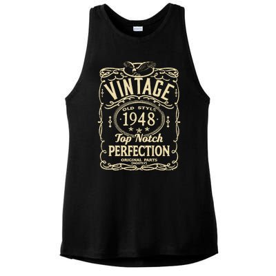 Vintage 75th Birthday top notch 1948 Ladies PosiCharge Tri-Blend Wicking Tank