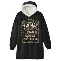 Vintage 75th Birthday top notch 1948 Hooded Wearable Blanket