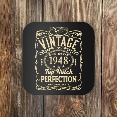 Vintage 75th Birthday top notch 1948 Coaster