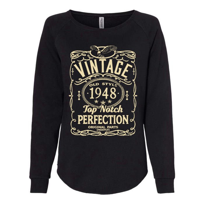 Vintage 75th Birthday top notch 1948 Womens California Wash Sweatshirt