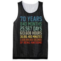 Vintage 70th Birthday 70 Years Old Being Awesome Anniversary Mesh Reversible Basketball Jersey Tank