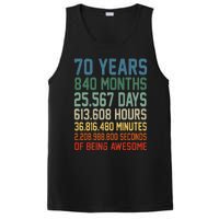 Vintage 70th Birthday 70 Years Old Being Awesome Anniversary PosiCharge Competitor Tank