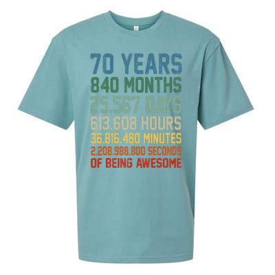 Vintage 70th Birthday 70 Years Old Being Awesome Anniversary Sueded Cloud Jersey T-Shirt