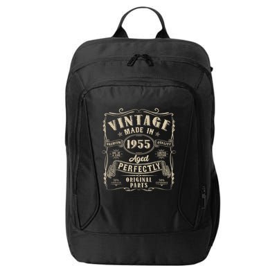 Vintage 70th Birthday Decorations Funny 1955 70 Birthday City Backpack