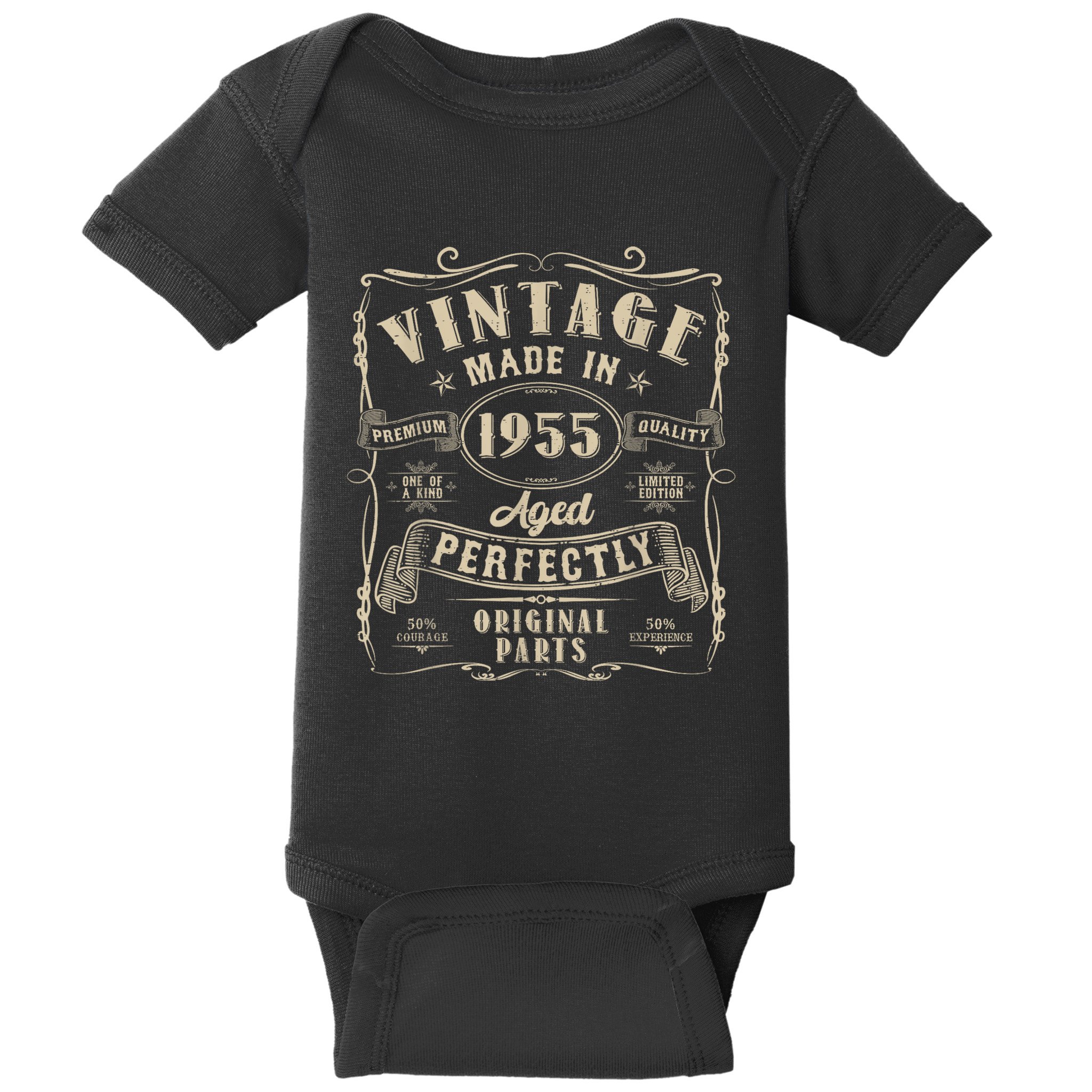 Vintage 70th Birthday Decorations Funny 1955 70 Birthday Baby Bodysuit