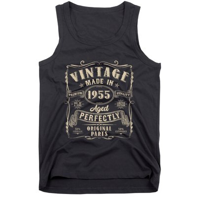 Vintage 70th Birthday Decorations Funny 1955 70 Birthday Tank Top