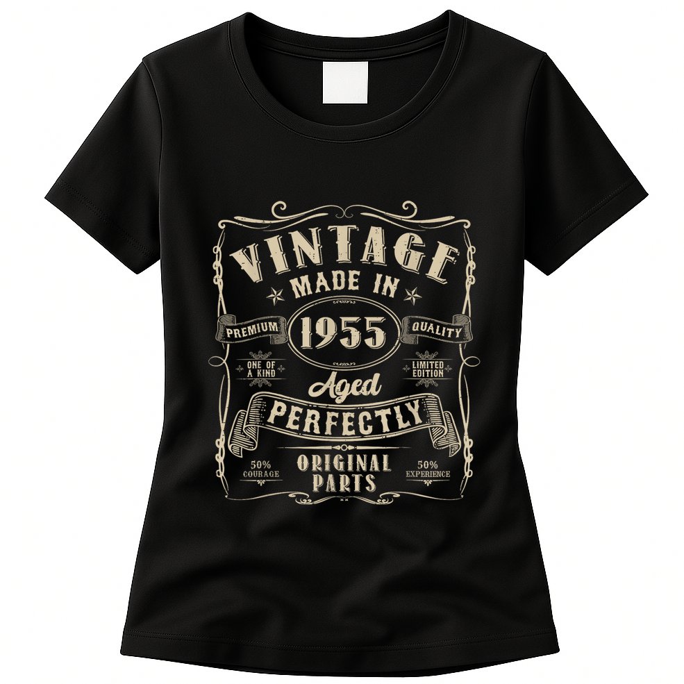 Vintage 70th Birthday Decorations Funny 1955 70 Birthday Womens T-Shirt