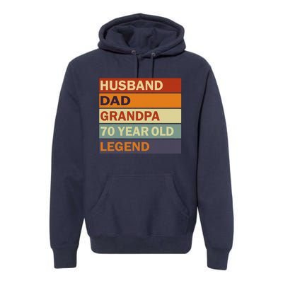 Vintage 70th Birthday Saying For 70 Year Old Dad And Grandpa Premium Hoodie