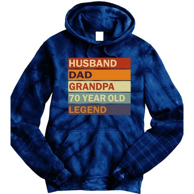 Vintage 70th Birthday Saying For 70 Year Old Dad And Grandpa Tie Dye Hoodie