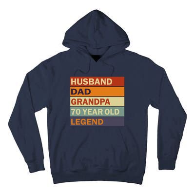 Vintage 70th Birthday Saying For 70 Year Old Dad And Grandpa Tall Hoodie