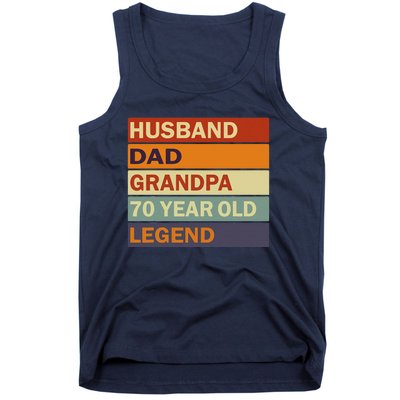 Vintage 70th Birthday Saying For 70 Year Old Dad And Grandpa Tank Top