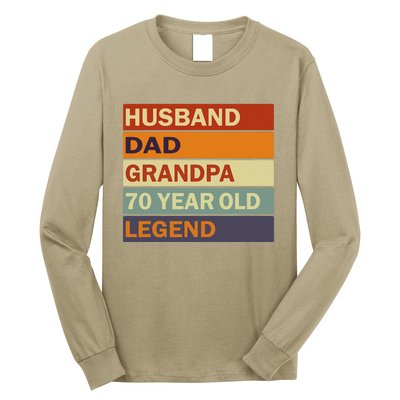 Vintage 70th Birthday Saying For 70 Year Old Dad And Grandpa Long Sleeve Shirt