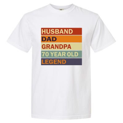 Vintage 70th Birthday Saying For 70 Year Old Dad And Grandpa Garment-Dyed Heavyweight T-Shirt