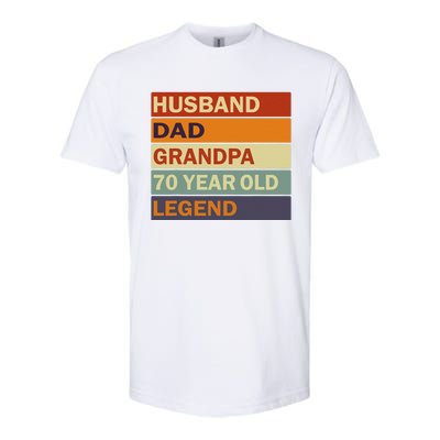 Vintage 70th Birthday Saying For 70 Year Old Dad And Grandpa Softstyle CVC T-Shirt