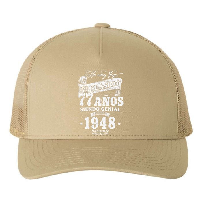 Vintage 77th Birthday Funny 1948 77 Birthday Spanish Yupoong Adult 5-Panel Trucker Hat