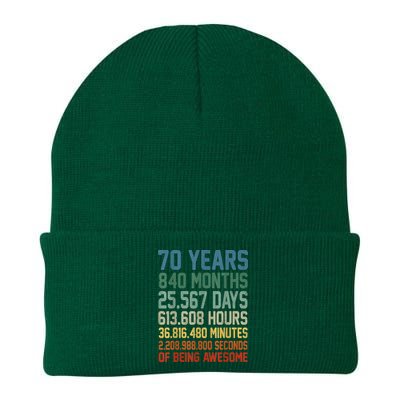 Vintage 70th Birthday 70 Years Old Being Awesome Anniversary Knit Cap Winter Beanie