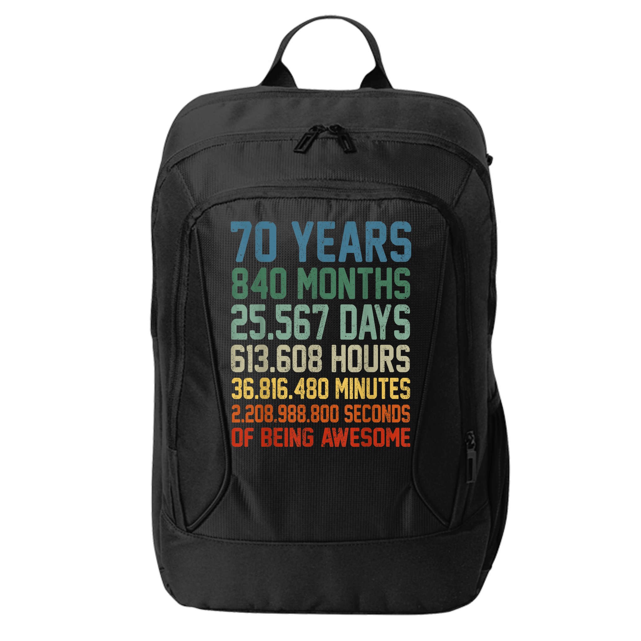 Vintage 70th Birthday 70 Years Old Being Awesome Anniversary City Backpack