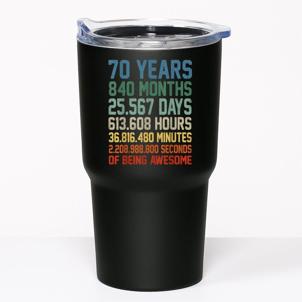 Vintage 70th Birthday 70 Years Old Being Awesome Anniversary Tumbler