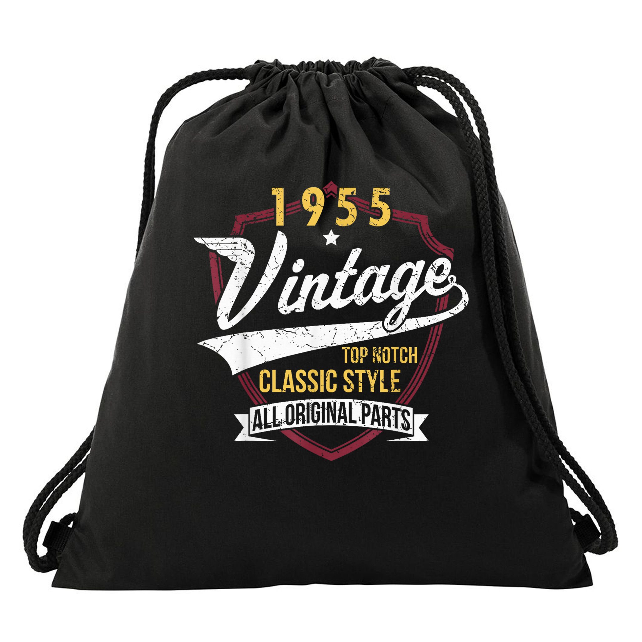 Vintage 70 Birthday Decorations 70yr 1955 70th Birthday Drawstring Bag