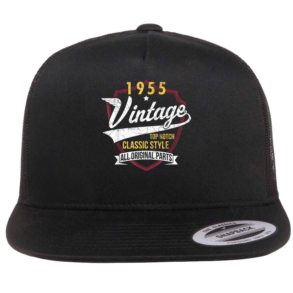 Vintage 70 Birthday Decorations 70yr 1955 70th Birthday Flat Bill Trucker Hat