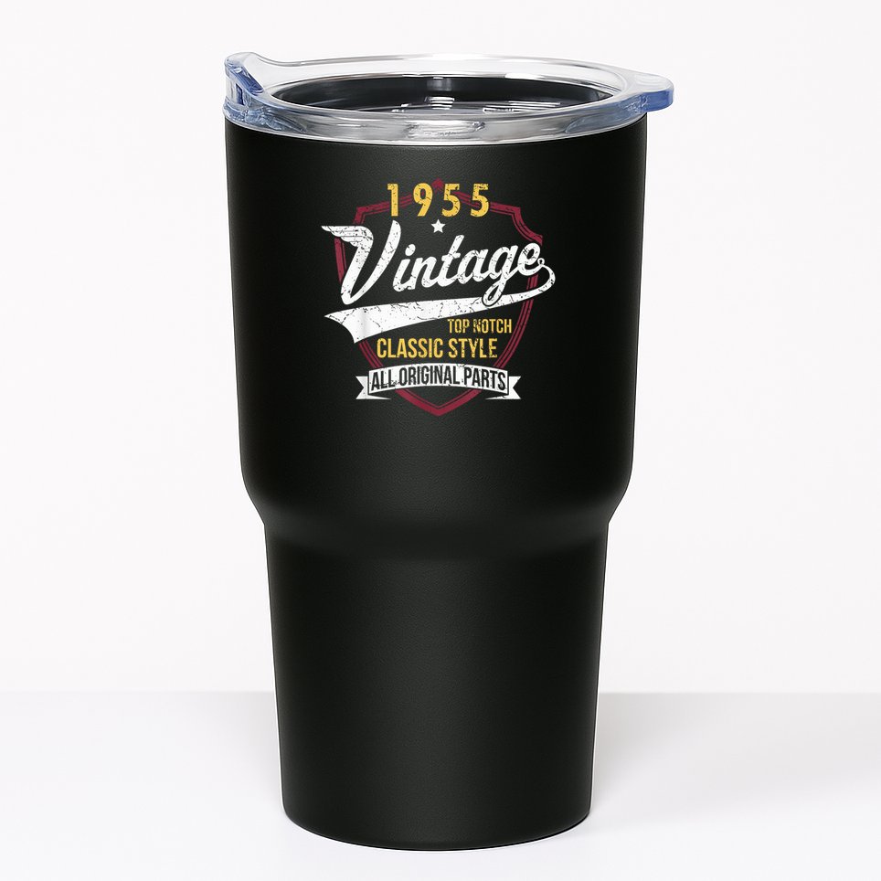 Vintage 70 Birthday Decorations 70yr 1955 70th Birthday Tumbler