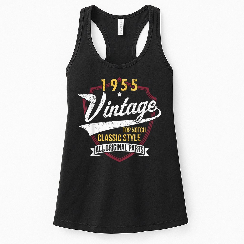 Vintage 70 Birthday Decorations 70yr 1955 70th Birthday Womens Tank Top