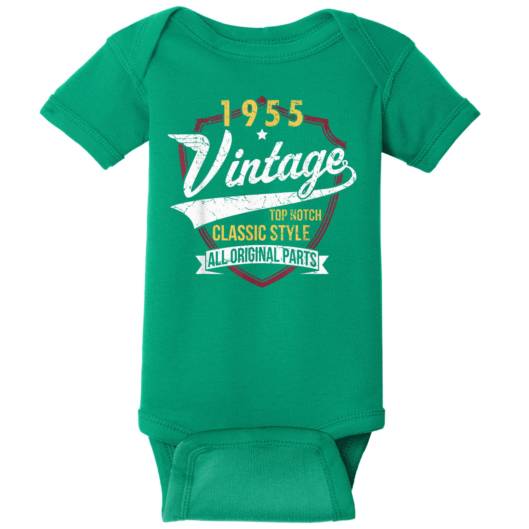 Vintage 70 Birthday Decorations 70yr 1955 70th Birthday Baby Bodysuit