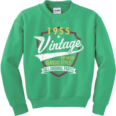 Vintage 70 Birthday Decorations 70yr 1955 70th Birthday Kids Sweatshirt