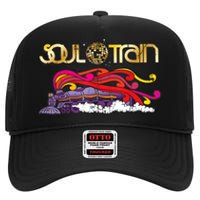 Vintage 70s Funk Afro Soul Boogie Dance Love Train High Crown Mesh Back Trucker Hat