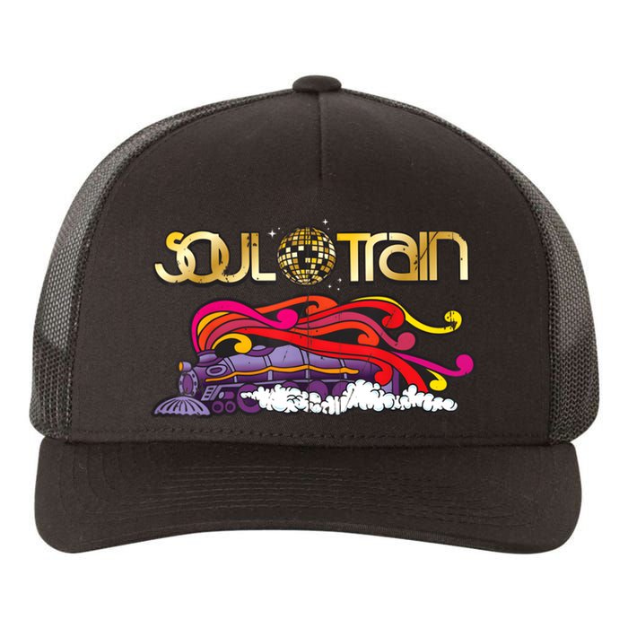 Vintage 70s Funk Afro Soul Boogie Dance Love Train Yupoong Adult 5-Panel Trucker Hat