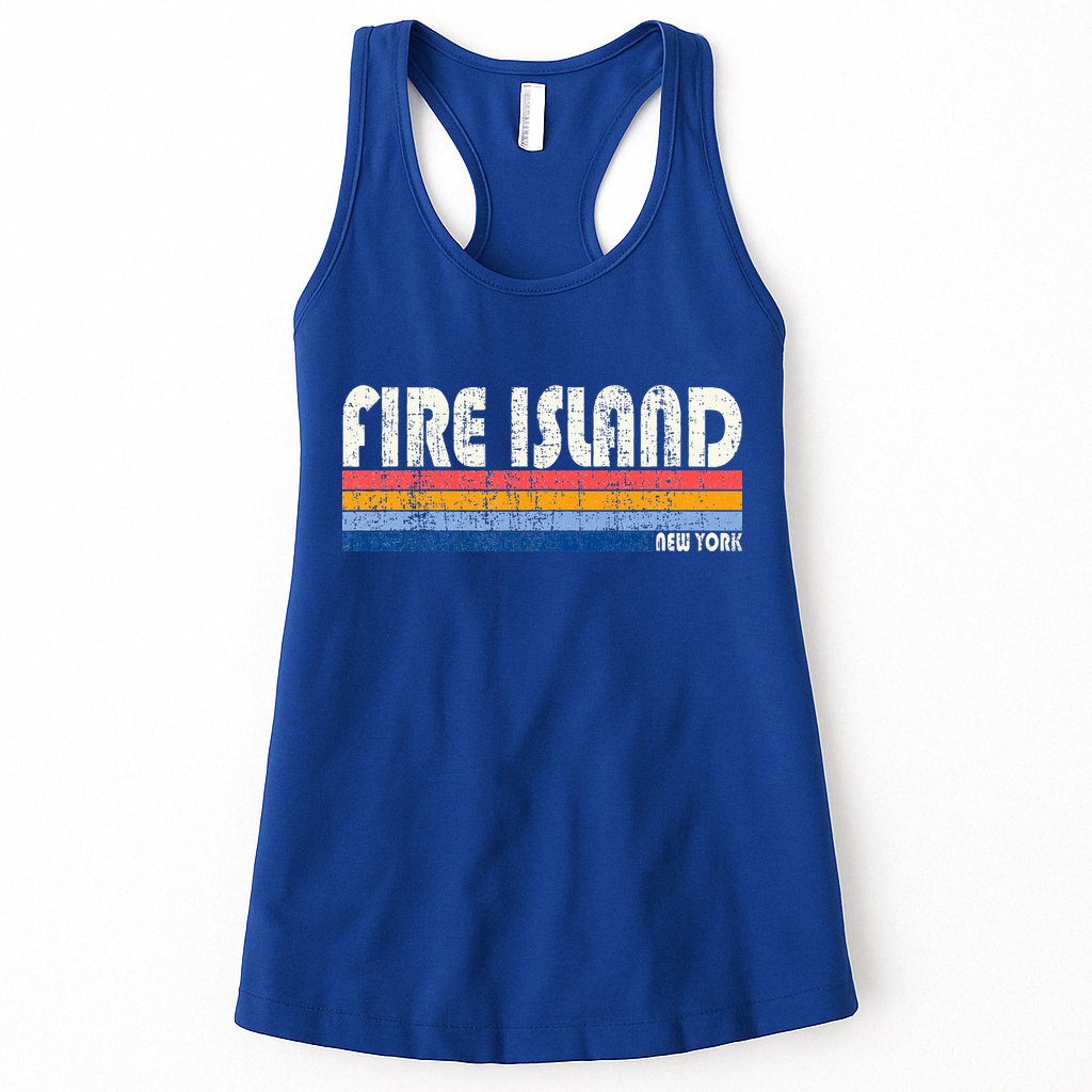 Vintage 70s Fire Island New York Womens Tank Top