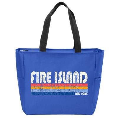 Vintage 70s Fire Island New York Zip Tote Bag