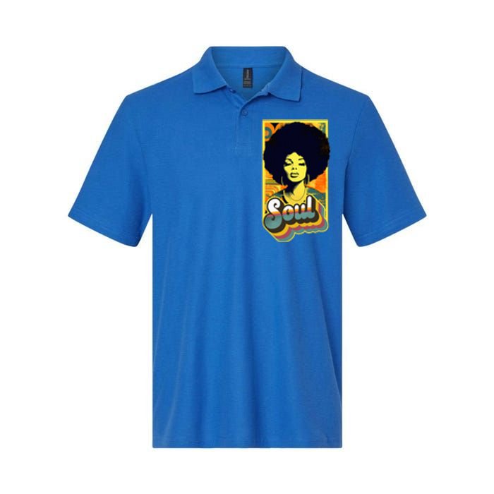 Vintage 70s Funk Afro Soul Softstyle Adult Sport Polo