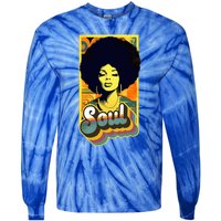 Vintage 70s Funk Afro Soul Tie-Dye Long Sleeve Shirt