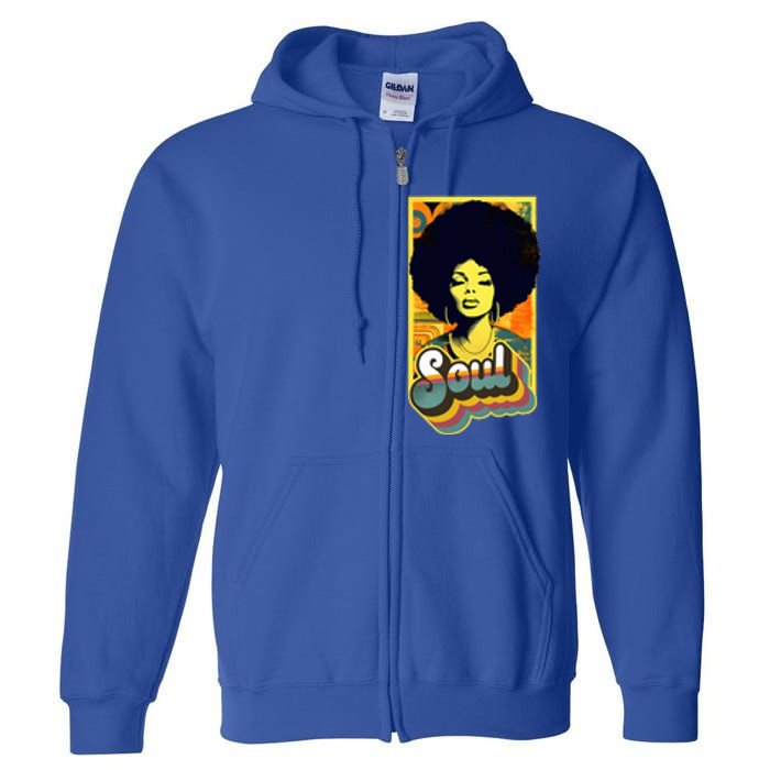 Vintage 70s Funk Afro Soul Full Zip Hoodie