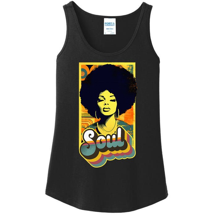 Vintage 70s Funk Afro Soul Ladies Essential Tank