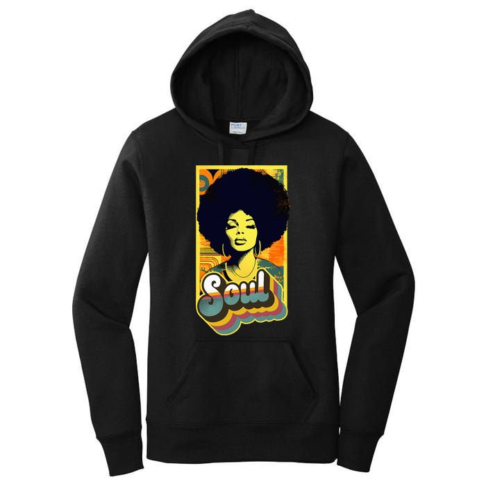 Vintage 70s Funk Afro Soul Women's Pullover Hoodie