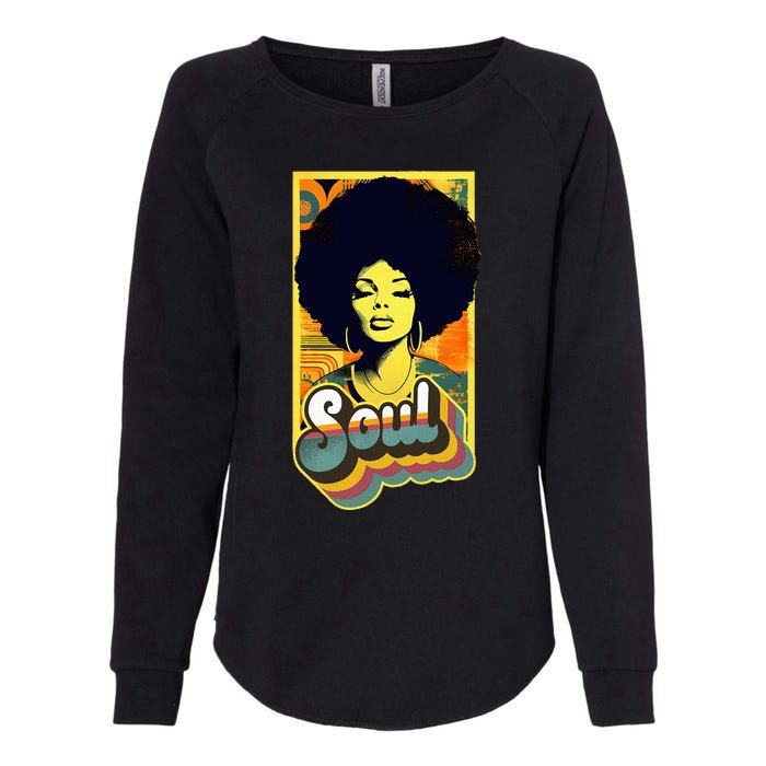 Vintage 70s Funk Afro Soul Womens California Wash Sweatshirt