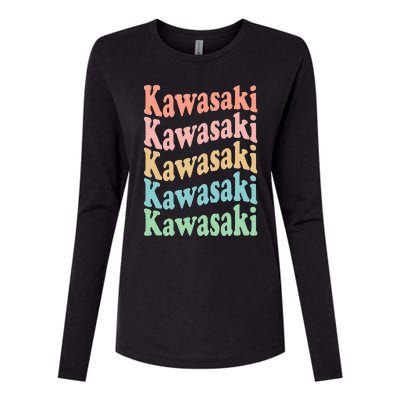 Vintage 70's Japan Hippie City Retro Kawasaki Womens Cotton Relaxed Long Sleeve T-Shirt