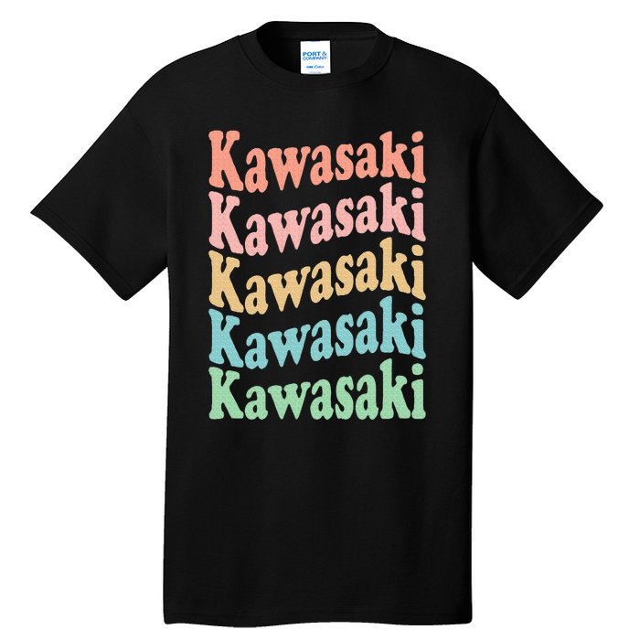 Vintage 70's Japan Hippie City Retro Kawasaki Tall T-Shirt